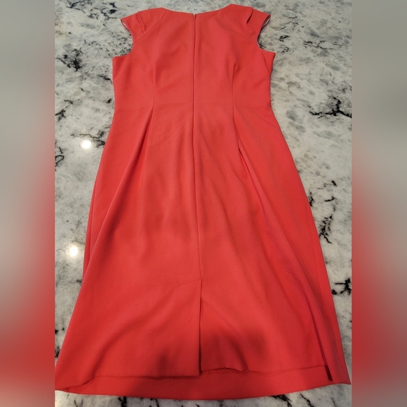 Calvin Klein One Shoulder Coral Dress - Picture 2 of 5